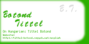 botond tittel business card